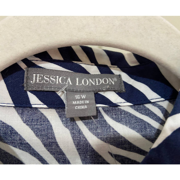NWOT Jessica London Animal Print Button Up Shirt 16W - Picture 4 of 7